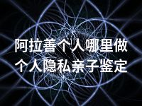 阿拉善个人哪里做个人隐私亲子鉴定