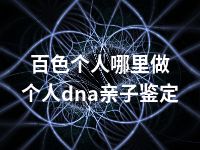 百色个人哪里做个人dna亲子鉴定