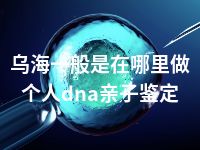 乌海一般是在哪里做个人dna亲子鉴定