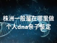 株洲一般是在哪里做个人dna亲子鉴定