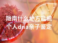 陇南什么地方能做个人dna亲子鉴定