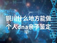 铜川什么地方能做个人dna亲子鉴定