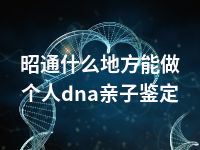 昭通什么地方能做个人dna亲子鉴定