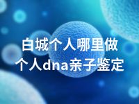 白城个人哪里做个人dna亲子鉴定