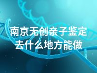 南京无创亲子鉴定去什么地方能做