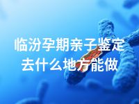 临汾孕期亲子鉴定去什么地方能做