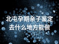 北屯孕期亲子鉴定去什么地方能做