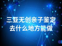 三亚无创亲子鉴定去什么地方能做