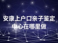 安康上户口亲子鉴定中心在哪里做