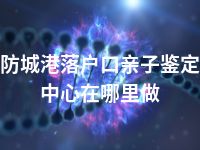 防城港落户口亲子鉴定中心在哪里做