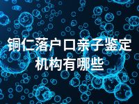 铜仁落户口亲子鉴定机构有哪些