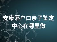 安康落户口亲子鉴定中心在哪里做