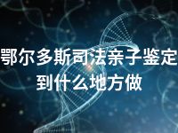 鄂尔多斯司法亲子鉴定到什么地方做