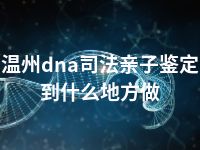 温州dna司法亲子鉴定到什么地方做