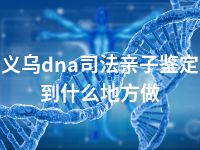 义乌dna司法亲子鉴定到什么地方做