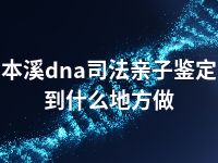 本溪dna司法亲子鉴定到什么地方做