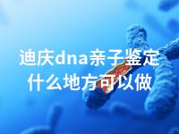 迪庆dna亲子鉴定什么地方可以做