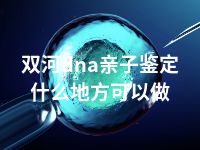 双河dna亲子鉴定什么地方可以做