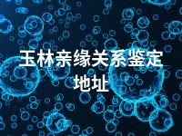 玉林亲缘关系鉴定地址