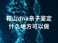 鞍山dna亲子鉴定什么地方可以做