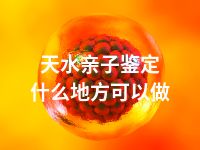 天水亲子鉴定什么地方可以做