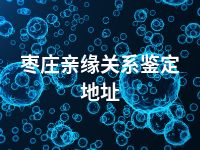 枣庄亲缘关系鉴定地址