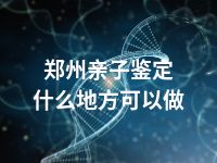 郑州亲子鉴定什么地方可以做