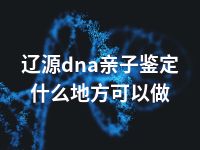 辽源dna亲子鉴定什么地方可以做