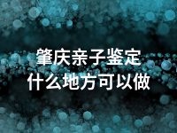 肇庆亲子鉴定什么地方可以做