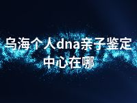 乌海个人dna亲子鉴定中心在哪