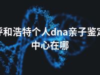 呼和浩特个人dna亲子鉴定中心在哪