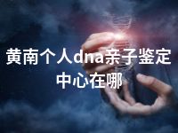 黄南个人dna亲子鉴定中心在哪