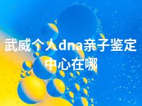 武威个人dna亲子鉴定中心在哪