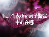 平凉个人dna亲子鉴定中心在哪