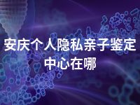 安庆个人隐私亲子鉴定中心在哪