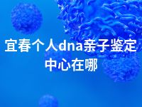 宜春个人dna亲子鉴定中心在哪