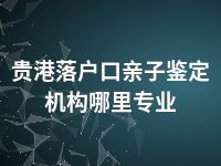 贵港落户口亲子鉴定机构哪里专业