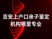 吉安上户口亲子鉴定机构哪里专业