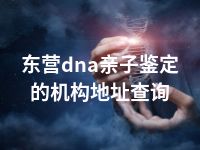 东营dna亲子鉴定的机构地址查询