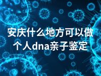 安庆什么地方可以做个人dna亲子鉴定