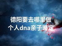 德阳要去哪里做个人dna亲子鉴定