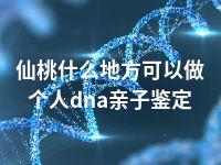 仙桃什么地方可以做个人dna亲子鉴定