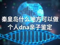 秦皇岛什么地方可以做个人dna亲子鉴定