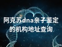 阿克苏dna亲子鉴定的机构地址查询