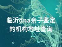 临沂dna亲子鉴定的机构地址查询