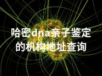 哈密dna亲子鉴定的机构地址查询