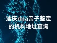 迪庆dna亲子鉴定的机构地址查询