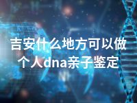 吉安什么地方可以做个人dna亲子鉴定