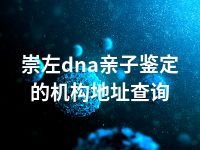 崇左dna亲子鉴定的机构地址查询