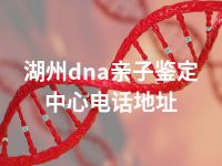 湖州dna亲子鉴定中心电话地址